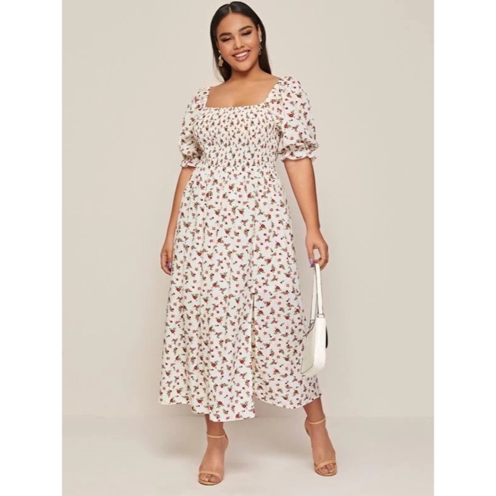 Floral Puff Sleeve Dress